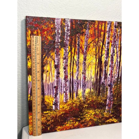 Original Oil Painting by Sedrie Ginell Seeing the Forest Through The Tress 14x18 - Picture 4 of 7